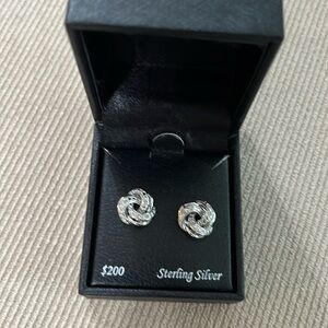 Sterling silver knot earrings